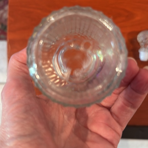 Vintage Avon Diamond Pattern Glass Bottle with Stopper - Picture 6 of 10